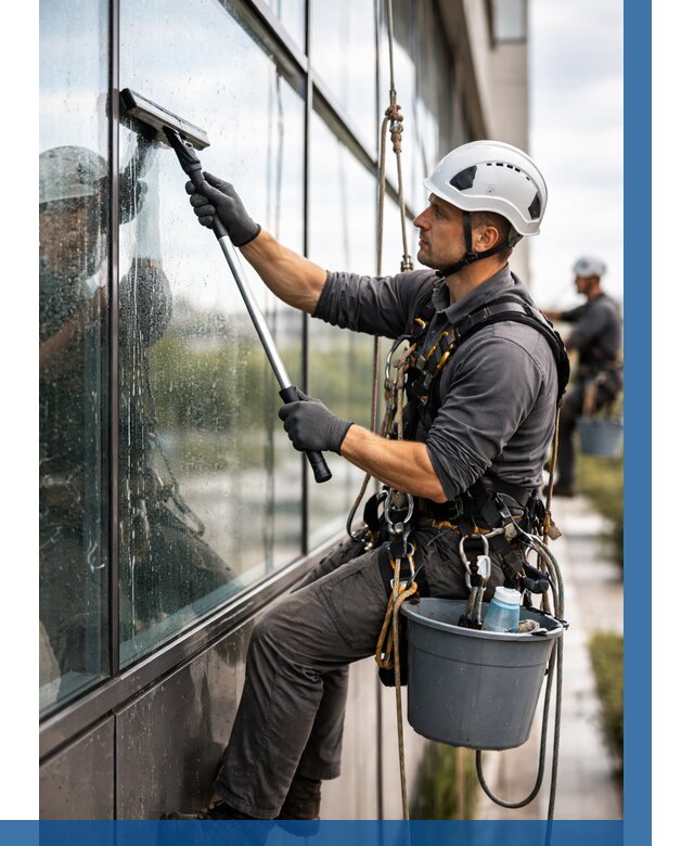 Мойка стеклянных фасадов в Скопине от 208 р. | ВЫСОТНИК-Скп