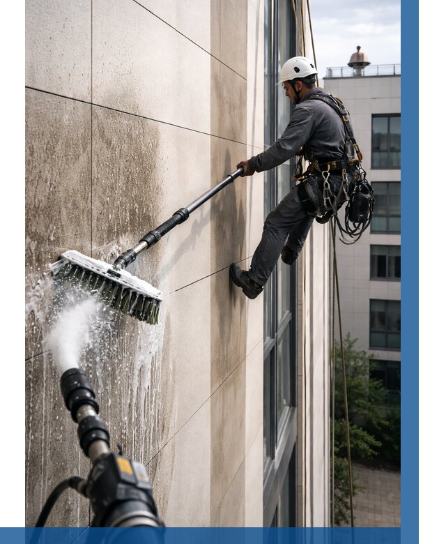 Мойка фасада из керамогранита в Скопине от 313 р. | ВЫСОТНИК-Скп