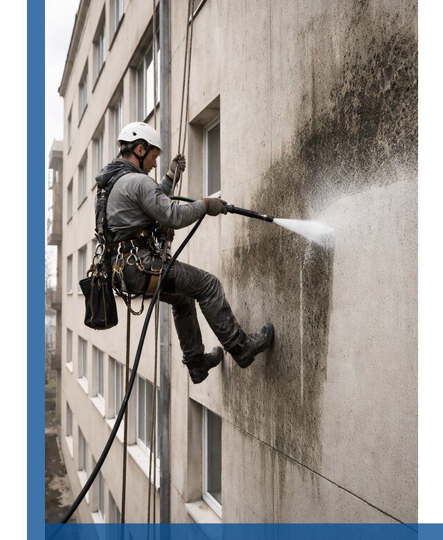 Профессиональная очистка фасадов от плесени в Скопине