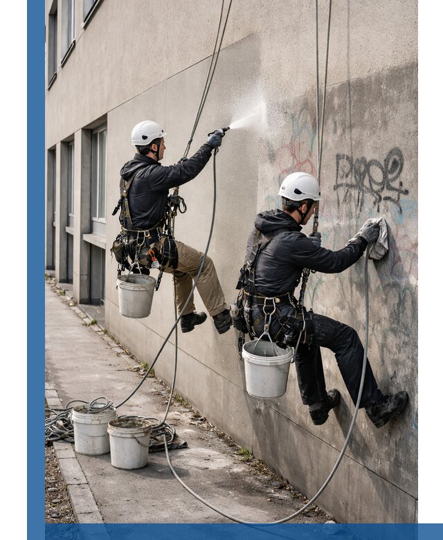 Антиграффити покрытие фасада с защитой от надписей в Скопине