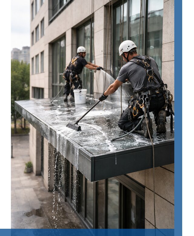 Мойка козырьков и навесов в Скопине от 3647 р. | ВЫСОТНИК-Скп