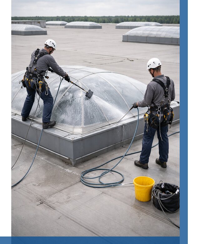 Мойка зенитных фонарей в Скопине, заказать от 4689 р. | ВЫСОТНИК-Скп