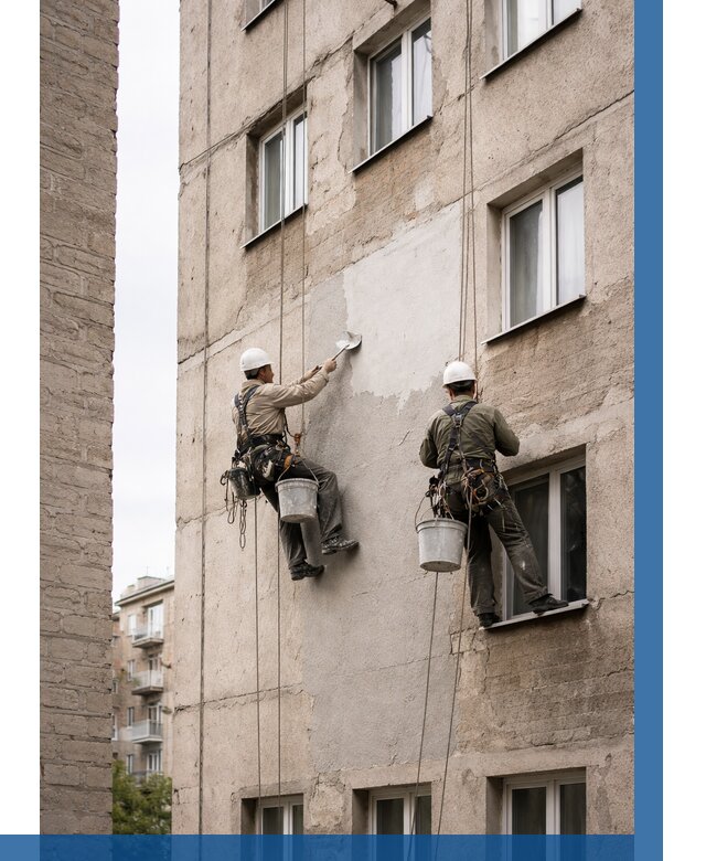 Косметический ремонт фасада в Скопине от 1146 р. | ВЫСОТНИК-Скп