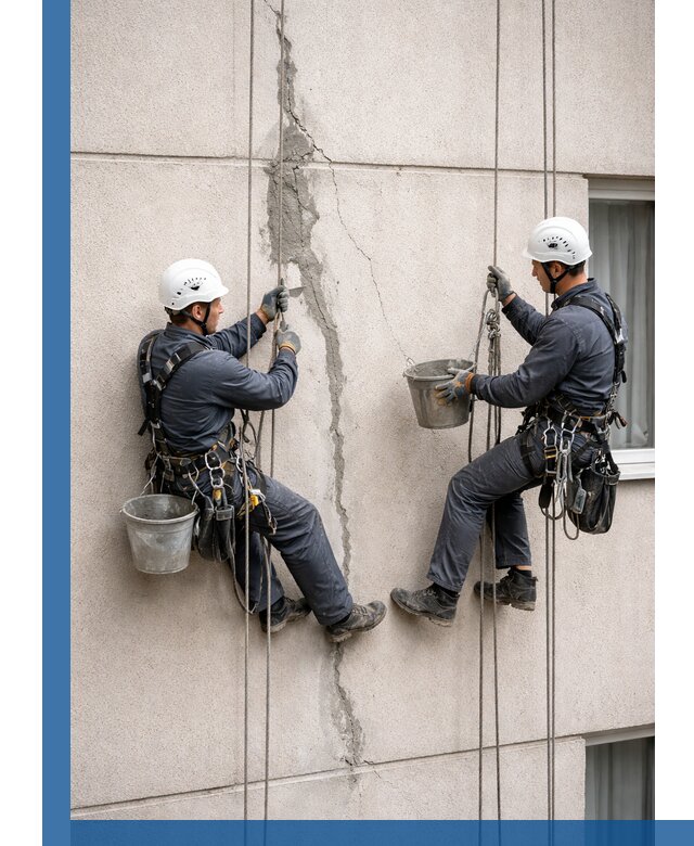 Заделка трещин на фасаде в Скопине с гарантийным ремонтом