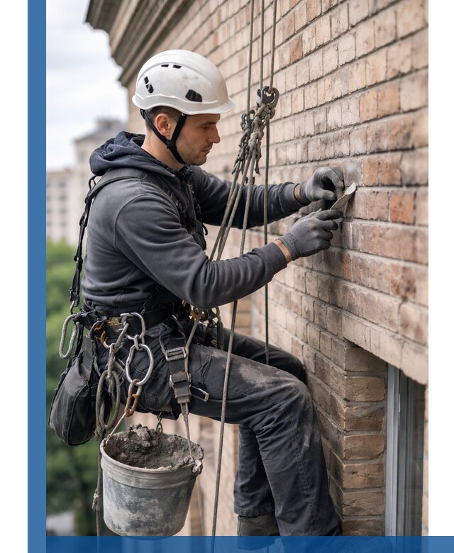 Качественный ремонт кирпичной кладки фасада в Скопине с гарантией