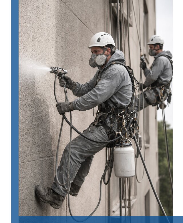 Безвоздушная покраска фасадов зданий в Скопине профессионально