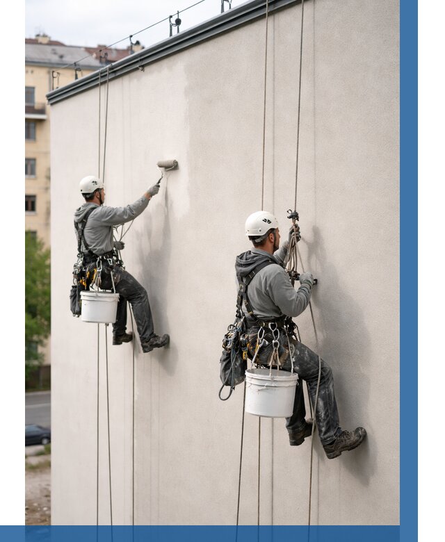 Покраска оштукатуренного фасада в Скопине от 333 р. | ВЫСОТНИК-Скп