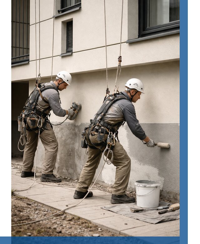 Окраска цоколя здания в Скопине от 469 р. под ключ | ВЫСОТНИК-Скп