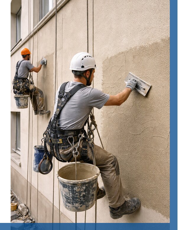 Декоративная штукатурка фасада в Скопине от 1251 р. | ВЫСОТНИК-Скп