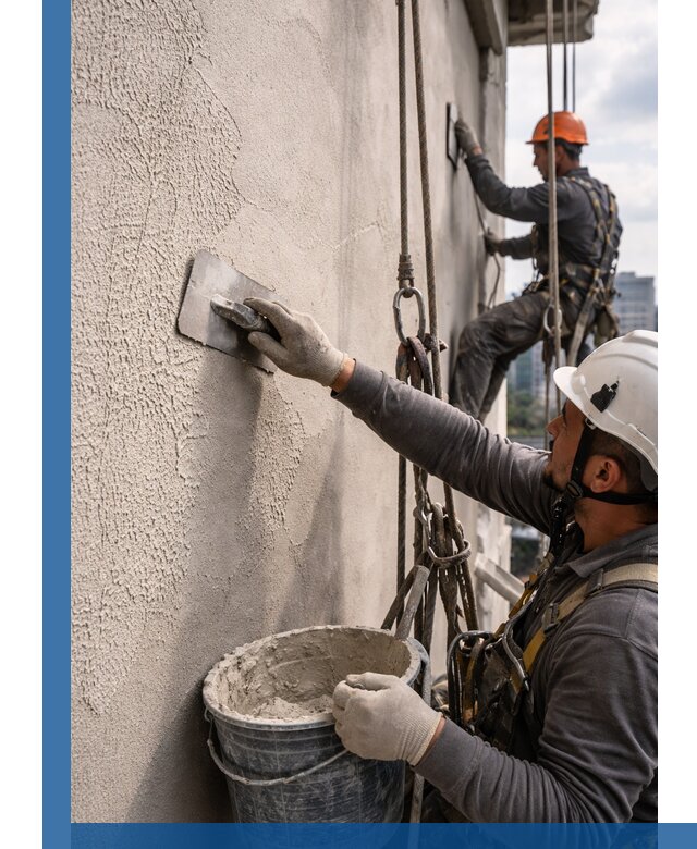 Декоративная штукатурка фасада с утеплением и защитой в Скопине