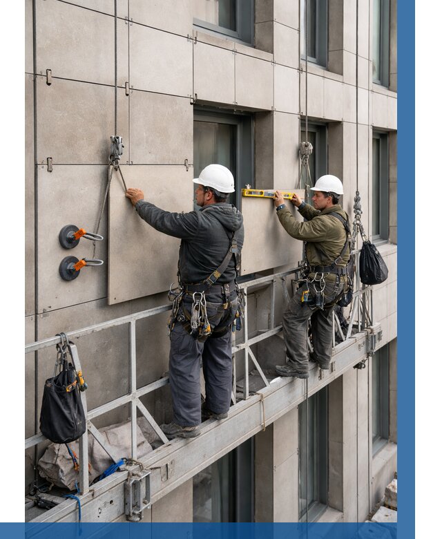 Монтаж керамогранита на фасад в Скопине от 2605 р. | ВЫСОТНИК-Скп