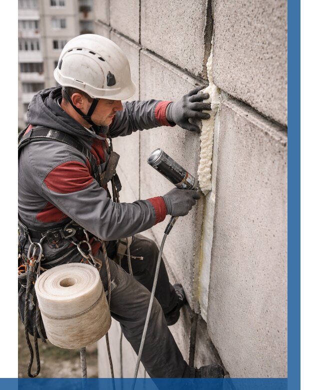 Утепление межпанельных швов в Скопине от 729 р. | ВЫСОТНИК-Скп