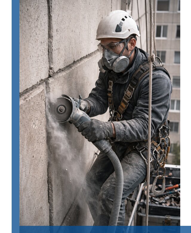 Штробление межпанельных швов в Скопине качественно и быстро