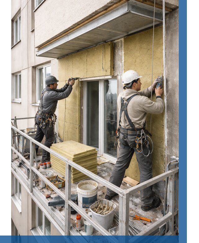 Утепление балкона снаружи в Скопине от 1667 р. под ключ ВЫСОТНИК-Скп