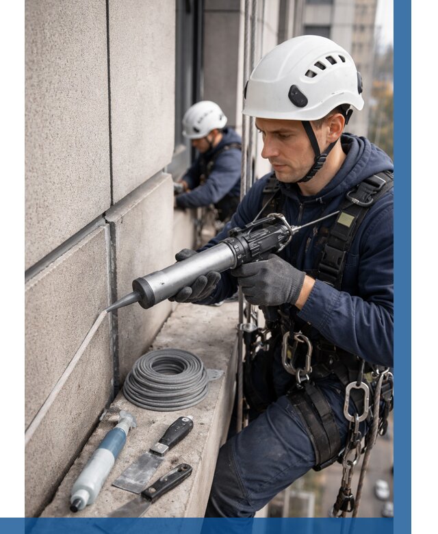 Герметизация деформационных швов фасада в Скопине от 729 | ВЫСОТНИК-Скп