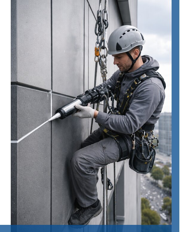 Герметизация стыков фасадных панелей в Скопине от 6774 р.| ВЫСОТНИК-Скп