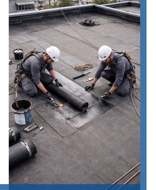 Ремонт мягкой кровли под ключ в Скопине от 729 р. | ВЫСОТНИК-Скп