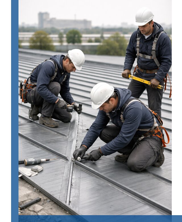 Ремонт фальцевой кровли в Скопине срочно и качественно