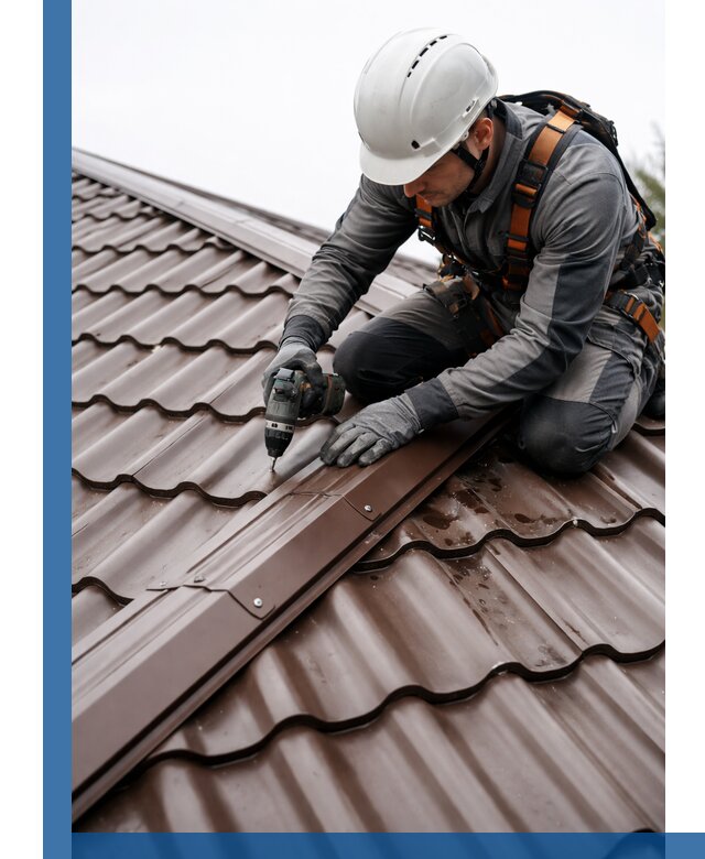 Ремонт металлочерепицы на крыше в Скопине профессионально