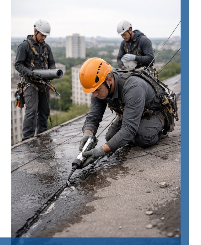 Устранение протечек кровли в Скопине от 12505 р. | ВЫСОТНИК-Скп