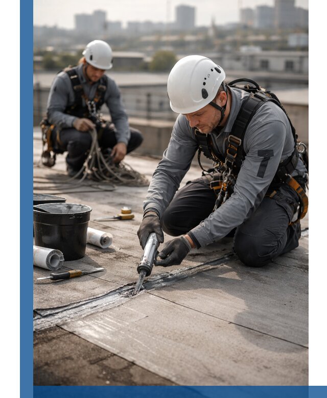 Аварийное и капитальное устранение протечек кровли в Скопине