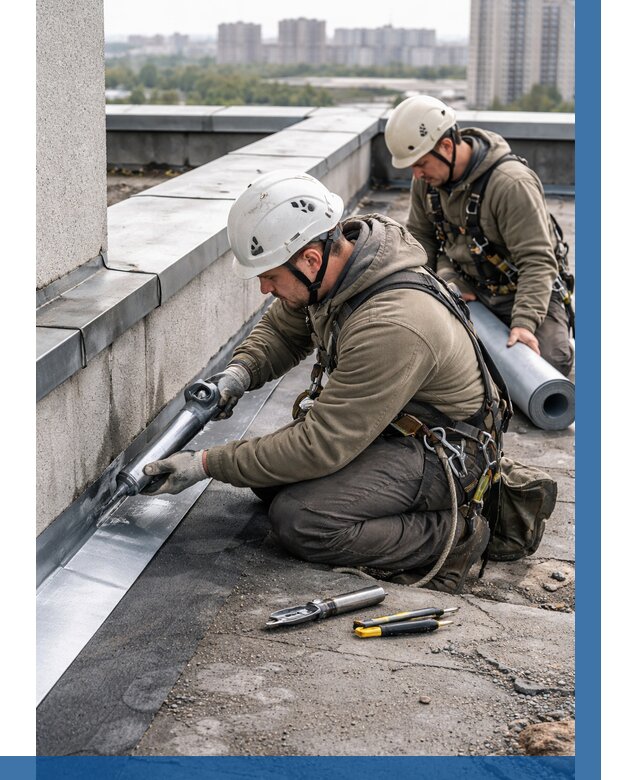 Ремонт кровельных примыканий в Скопине от 1251 р. | ВЫСОТНИК-Скп