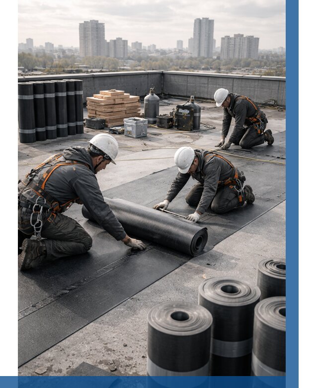 Монтаж мягкой кровли под ключ в Скопине от 469 р. | ВЫСОТНИК-Скп