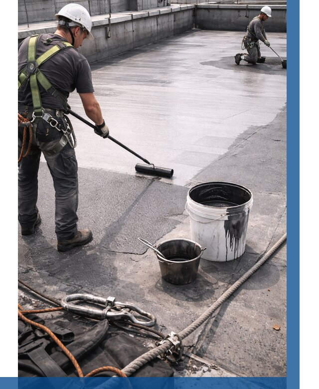 Гидроизоляция кровли жидкой резиной в Скопине от 521 р. | ВЫСОТНИК-Скп