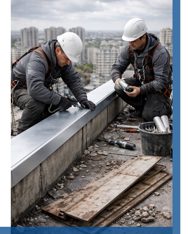 Замена парапетных крышек под ключ в Скопине от 1251 р. | ВЫСОТНИК-Скп