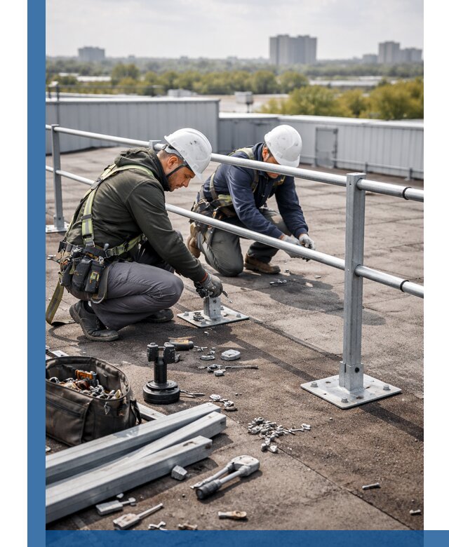 Монтаж кровельного ограждения в Скопине под ключ с гарантией