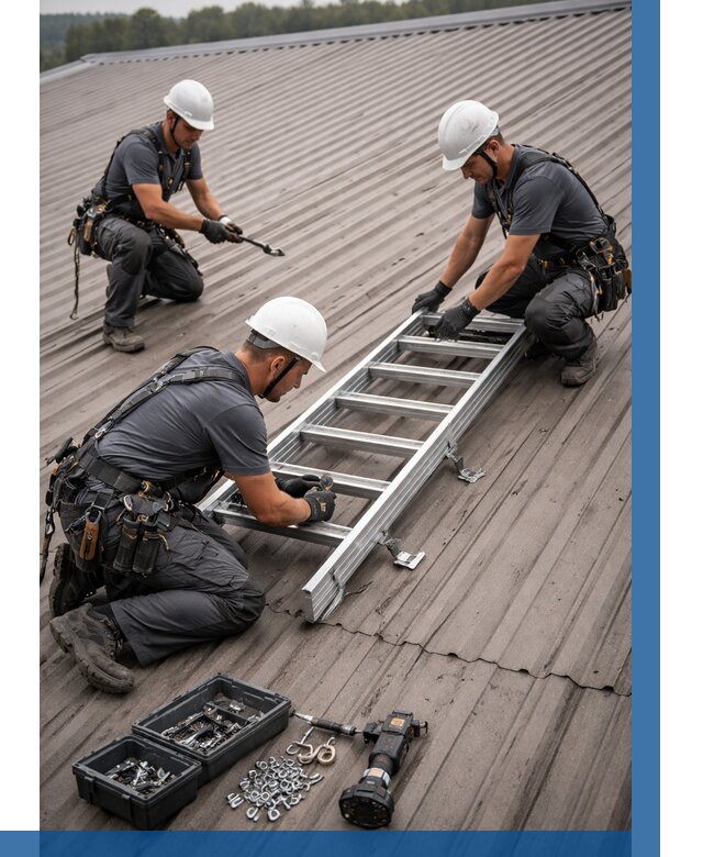 Монтаж кровельной лестницы в Скопине от 4689 р. | ВЫСОТНИК-Скп