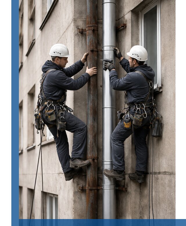Замена водосточных труб в Скопине: монтаж и демонтаж под ключ