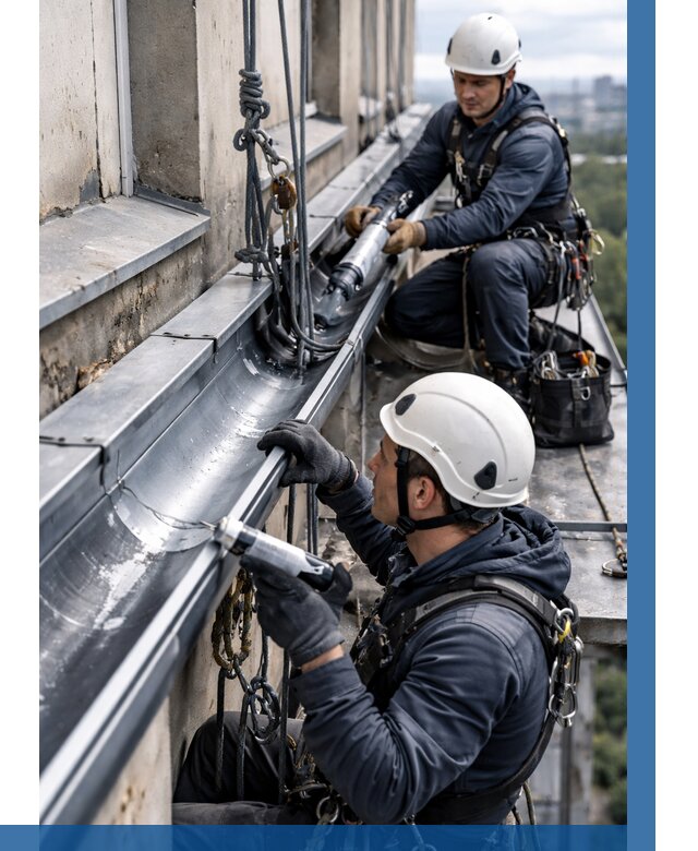 Ремонт водосточных желобов в Скопине от 6774 р. | ВЫСОТНИК-Скп