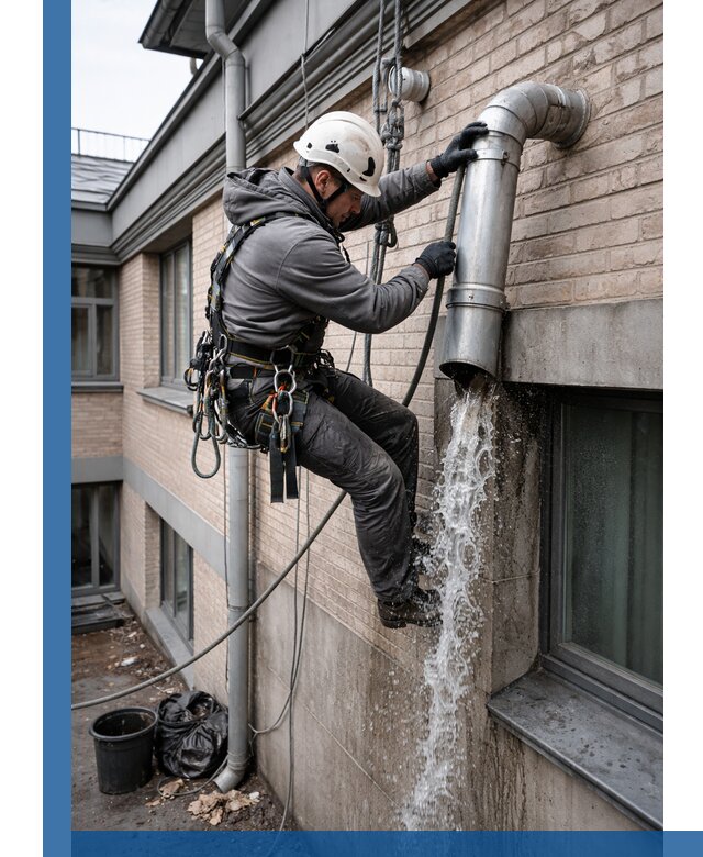 Профессиональная прочистка водосточных труб в Скопине с гарантией