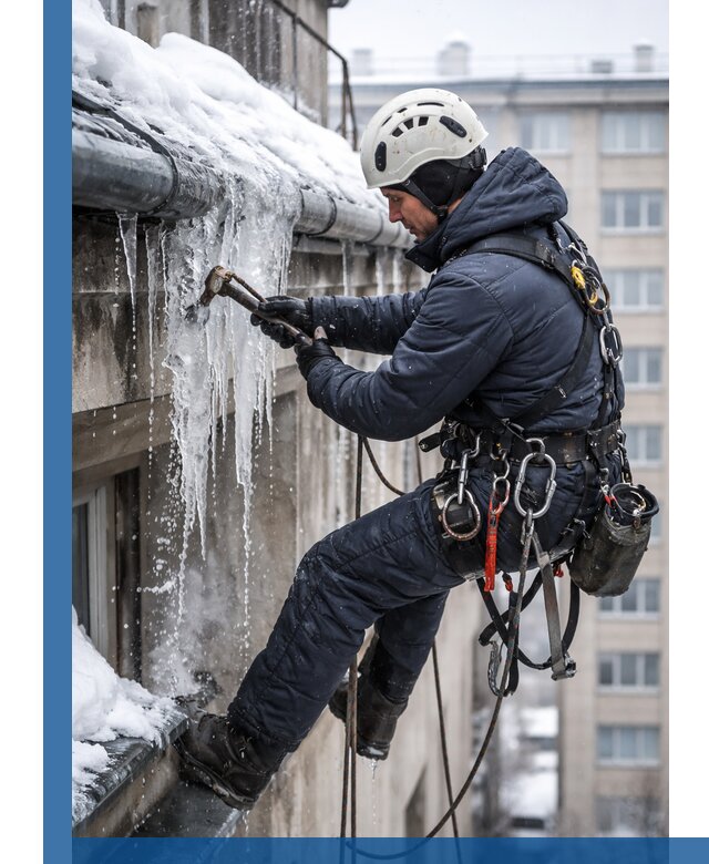 Удаление наледи и чистка водостоков в Скопине оперативно и безопасно