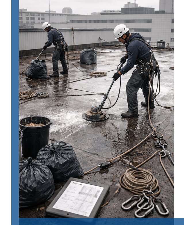 Плановая очистка кровли по графику в Скопине для безопасности