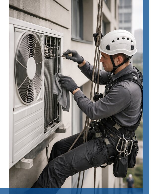 Обслуживание внешнего блока кондиционера в Скопине от 2814 р.ВЫСОТНИК-Скп