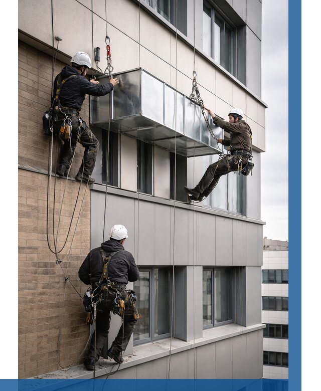 Монтаж воздуховодов на фасаде в Скопине от 1563 р. | ВЫСОТНИК-Скп