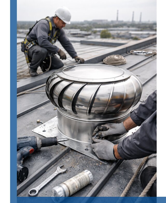 Установка дефлекторов на кровле в Скопине профессионально