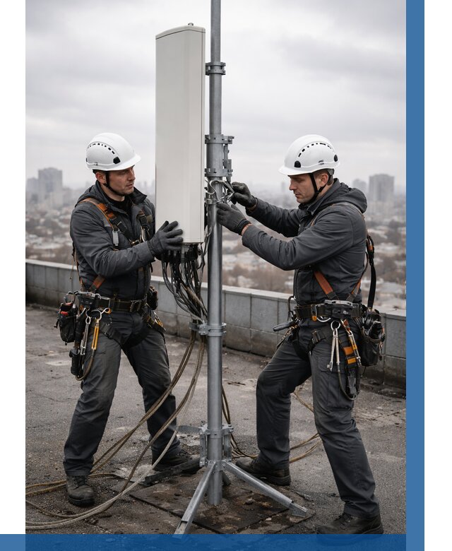 Монтаж антенн связи на крыше в Скопине от 8858 р. | ВЫСОТНИК-Скп