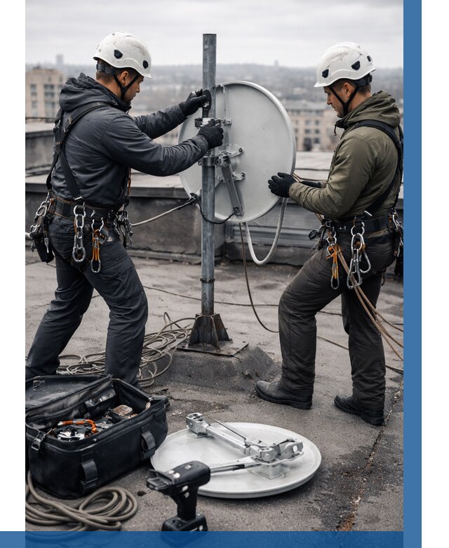 Демонтаж антенн на крыше в Скопине от 4689 р. | ВЫСОТНИК-Скп