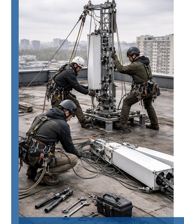 Демонтаж антенн на крыше зданий в Скопине с гарантией