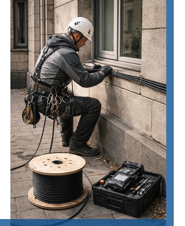 Прокладка оптоволоконного кабеля в Скопине от 834 р. | ВЫСОТНИК-Скп