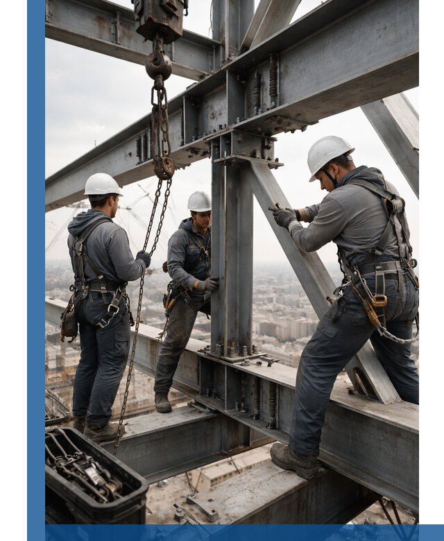 Профессиональный монтаж металлоконструкций на высоте в Скопине