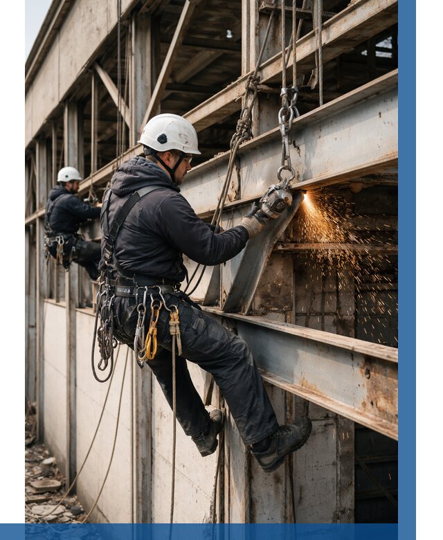 Демонтаж металлоконструкций на высоте в Скопине от 6774р. |ВЫСОТНИК-Скп