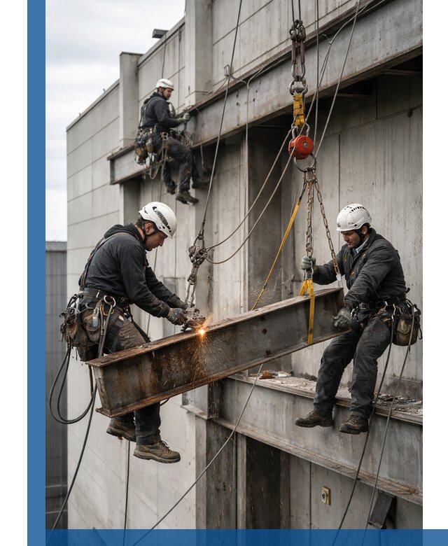 Демонтаж металлоконструкций на высоте в Скопине под ключ