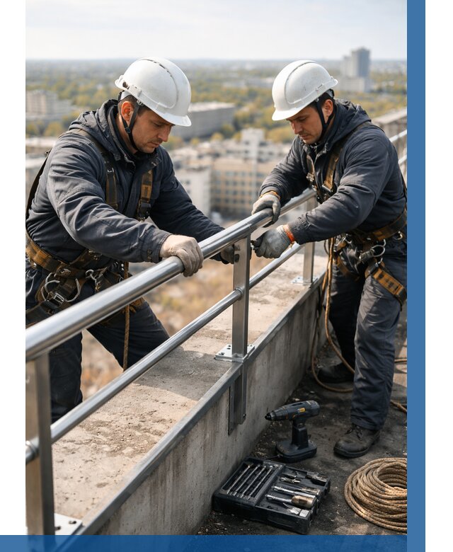 Монтаж перил на высоте в Скопине от 2605 р. | ВЫСОТНИК-Скп