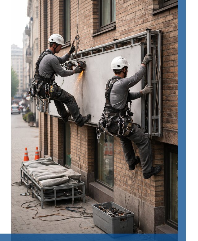 Демонтаж рекламной вывески в Скопине от 6774 р. | ВЫСОТНИК-Скп