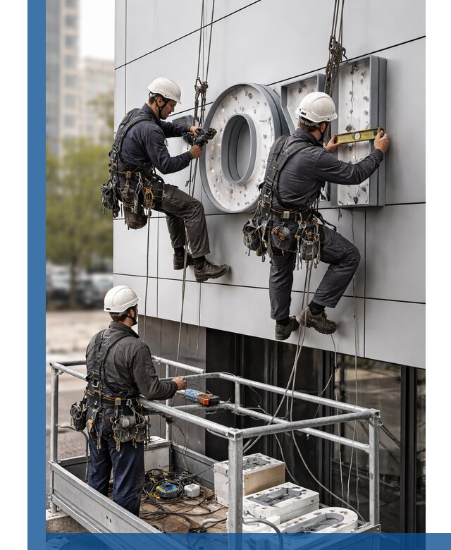 Профессиональный монтаж световых букв в Скопине под ключ
