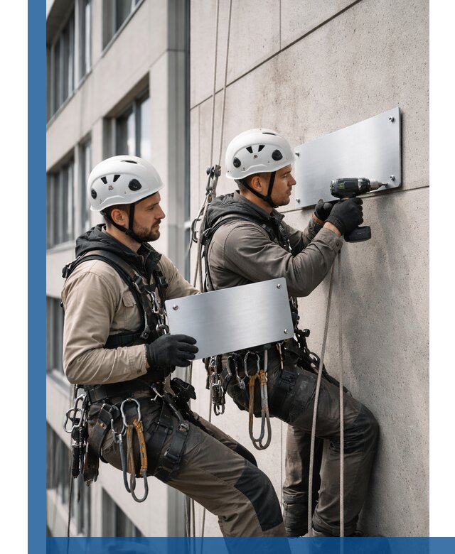 Монтаж табличек и указателей в Скопине для зданий и сооружений